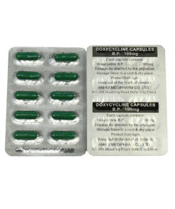 Pharmaceutical Doxycycline 100mg x 8 Capsules